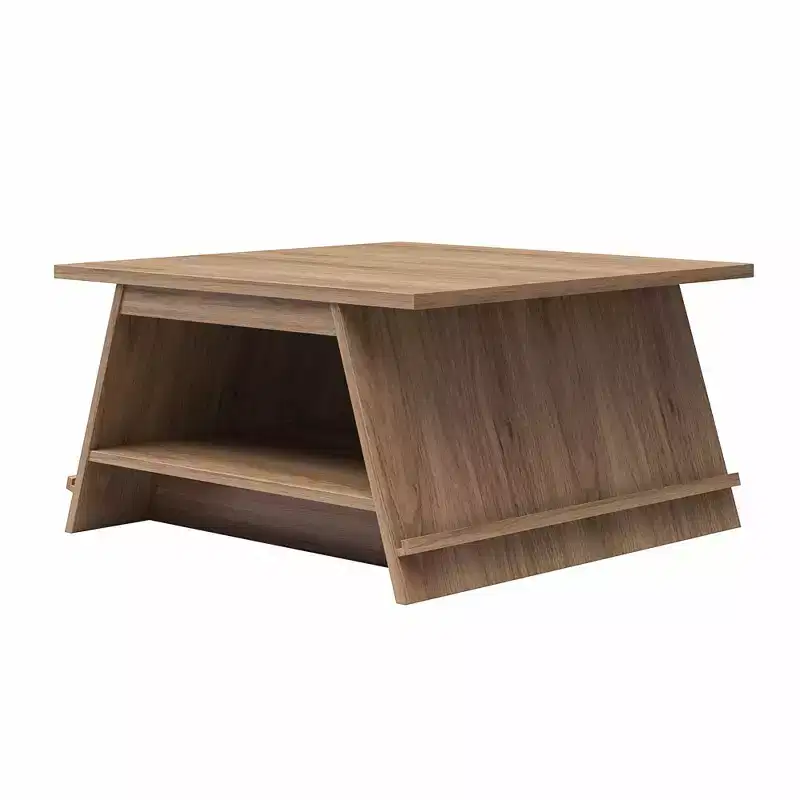 A-Frame Coffee Table with Magazine Perch, Walnut