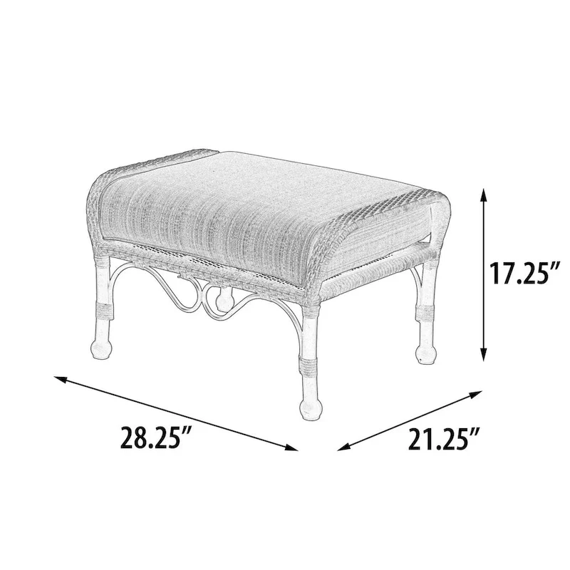 Grand Bonaire Weave Patio Ottoman