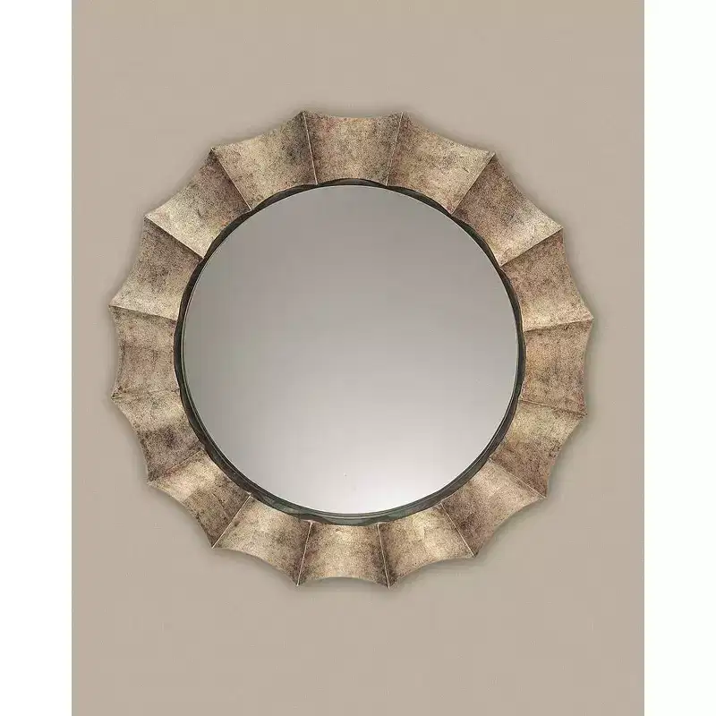 Antique Silver Round Wall Mirror 41