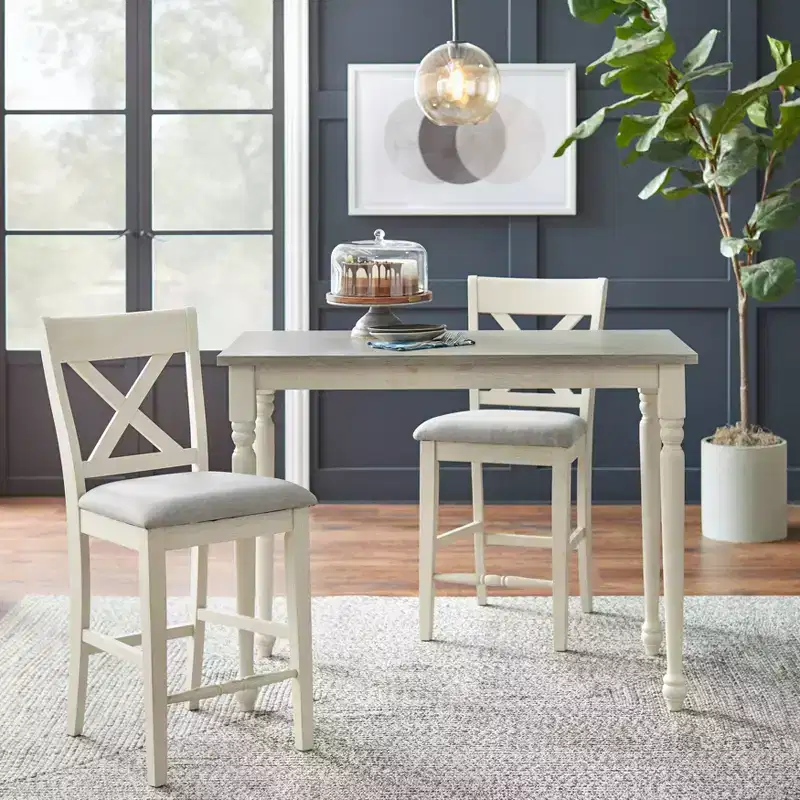 Lifestorey 3pc Montreal Counter Height Dining Set White