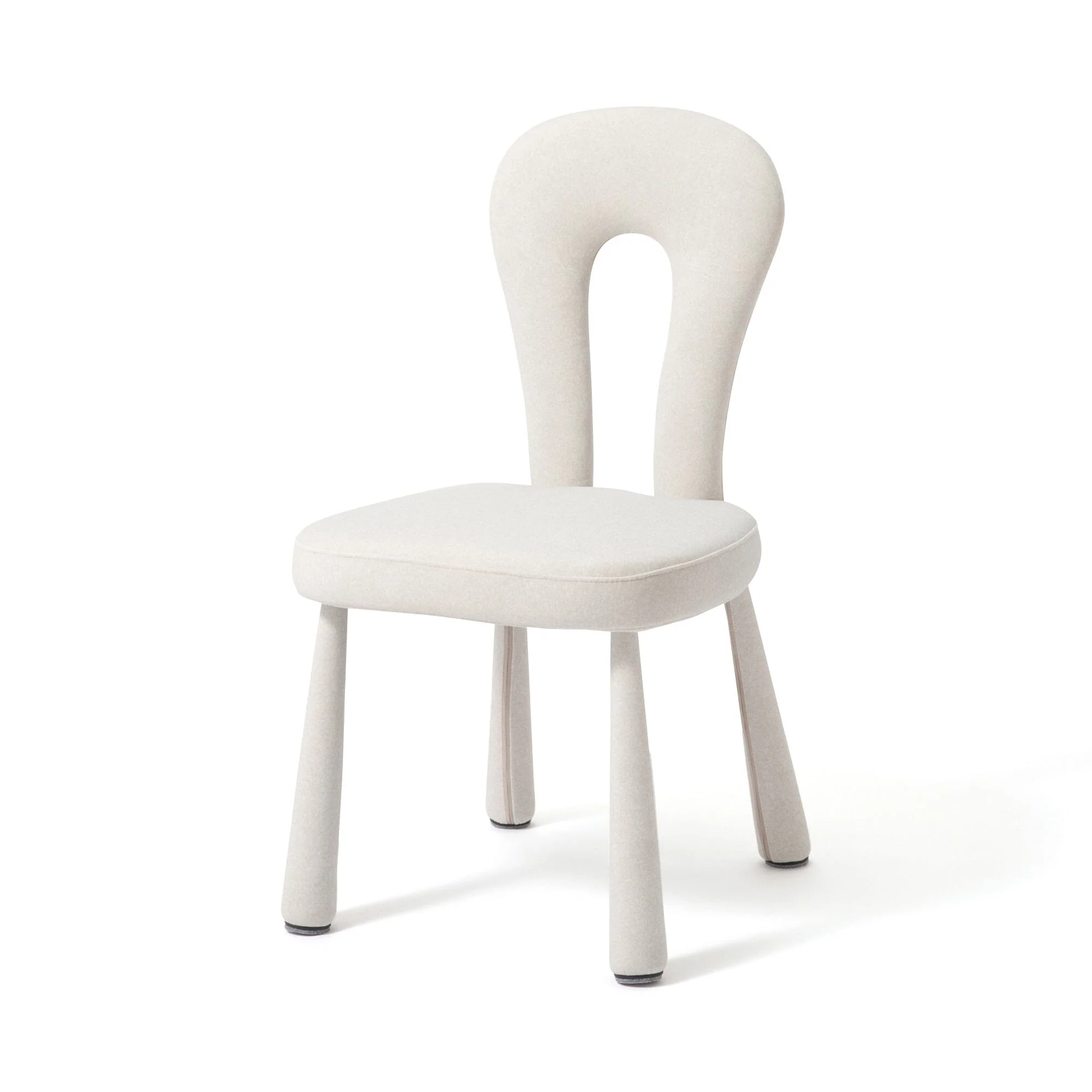 White Rabbit Ear Upholstered Accent Chair