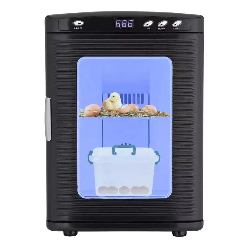 Reptile Incubator, 25L Hatching Eggs Incubator - 10C-60C Temperature Controlled, 12V/110V Portable Digital Incubator for Small Reptiles