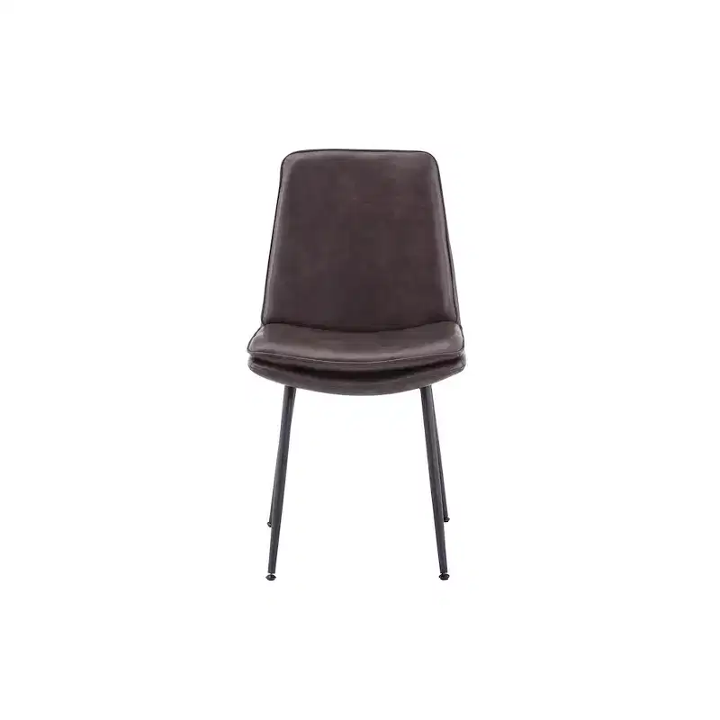 Jofran,Draper Mid-Century Modern Upholstered Faux Leather Dining Chair (Set of 4)