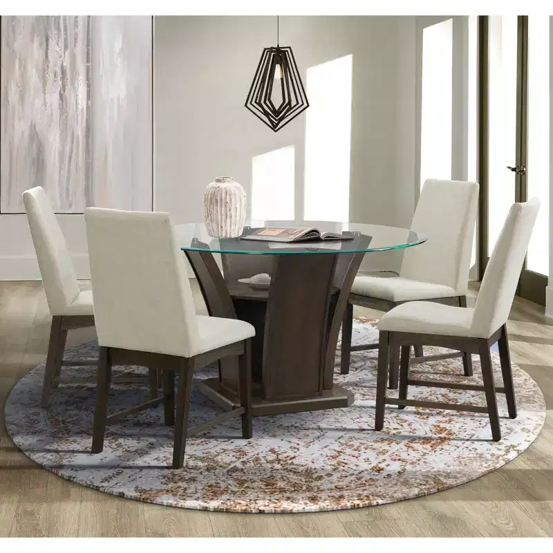 Simms Round Standard Height Dining Table Walnut