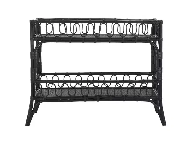 Isaiah 2-Teir Rattan Console Table - STG6509 - Safavieh