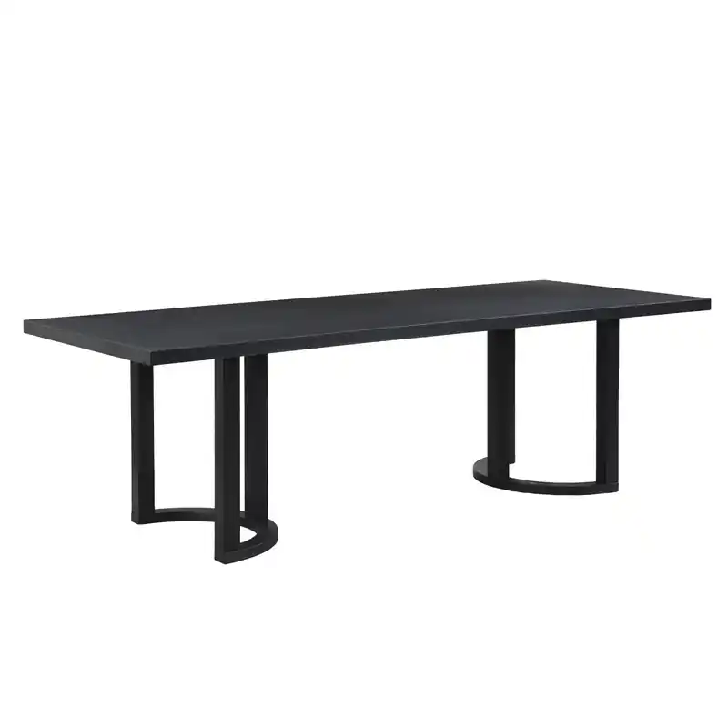 Dining Table With U-base, Solid Wood & MDF, 95W