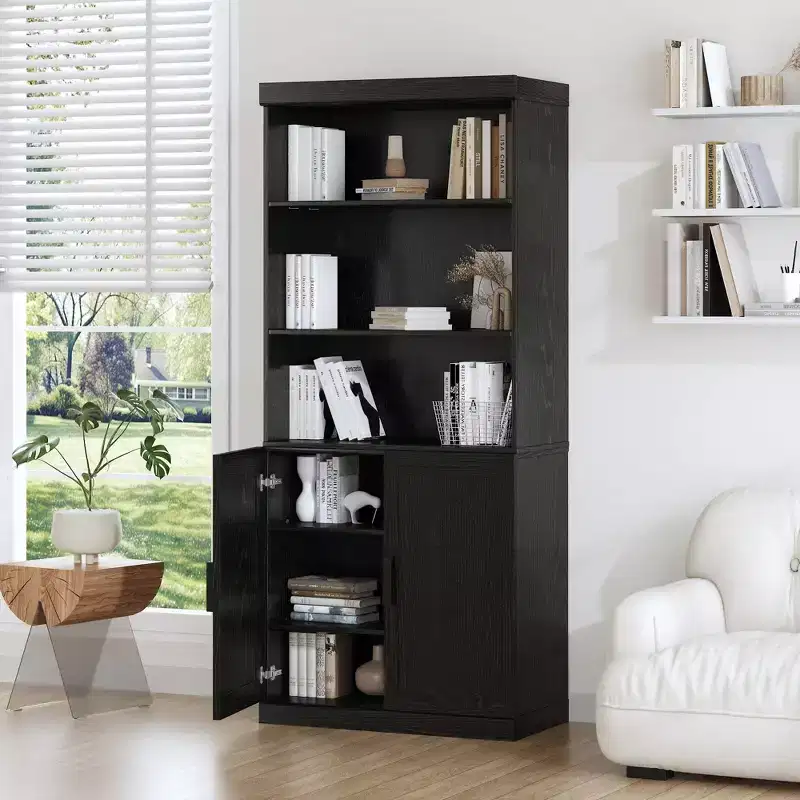 PexFix 72x31x16 Wood Bookcase with Adjustable Shelves