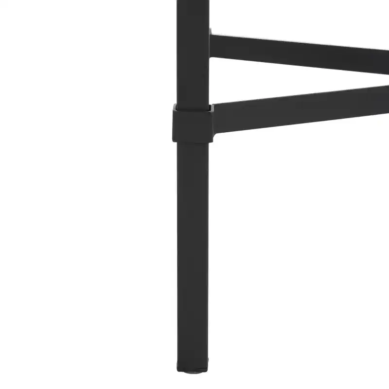 Viggo Glass Side Table - AMH8300 - Black - Safavieh Couture