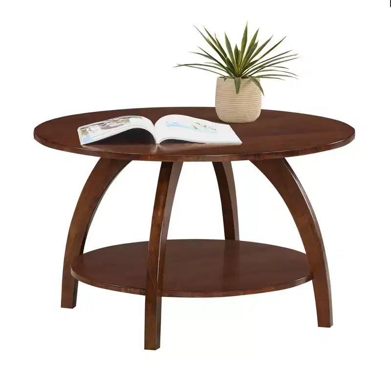 Breighton Home Aldrin Coffee Table with Shelf in Espresso