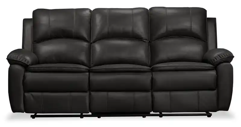 82 Leather-Look Fabric Power Reclining Sofa with USB Ports
