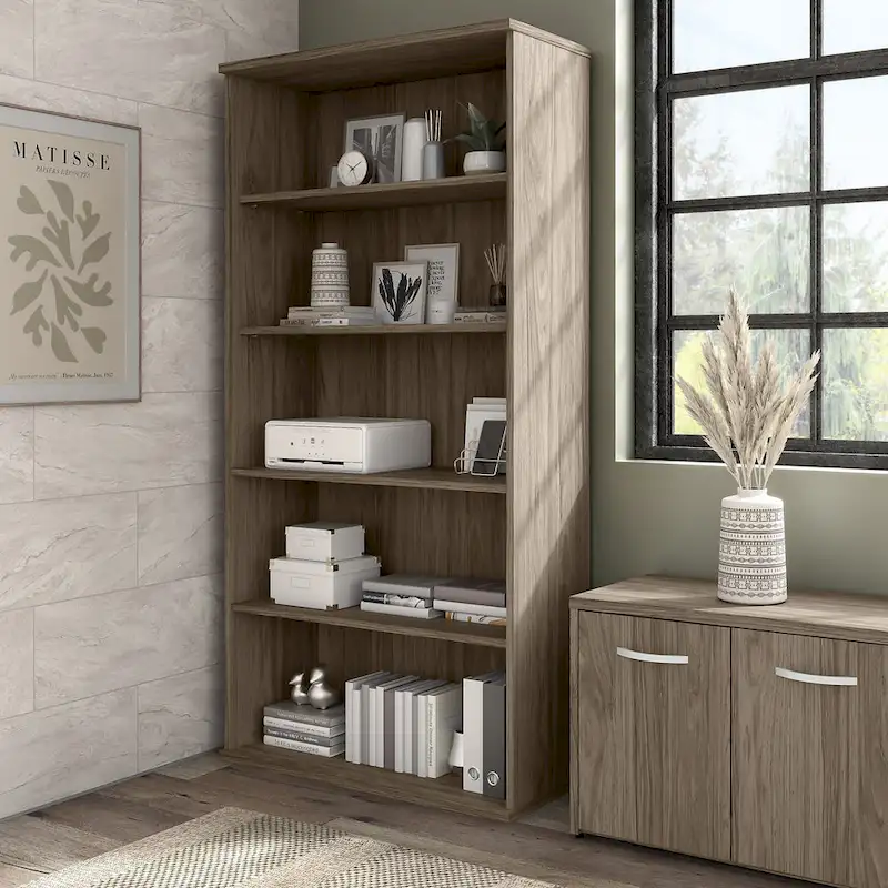 Hybrid Tall 5 Shelf Bookcase