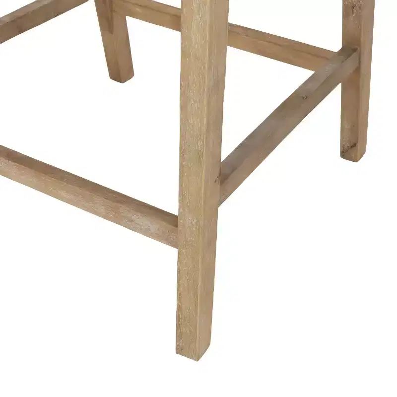 Christopher Knight Home 25.5" Cataldo Wood and Cane Upholstered Counter Height Barstool Charcoal/Natural