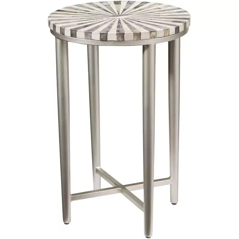 Modern Iron Round Accent Table 14