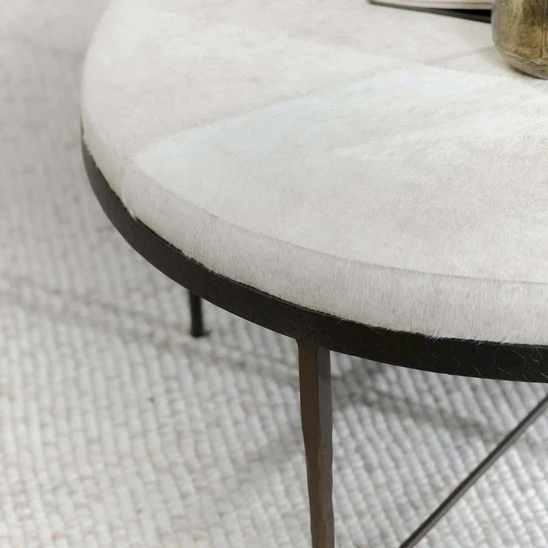 Leather Hide Coffee Table