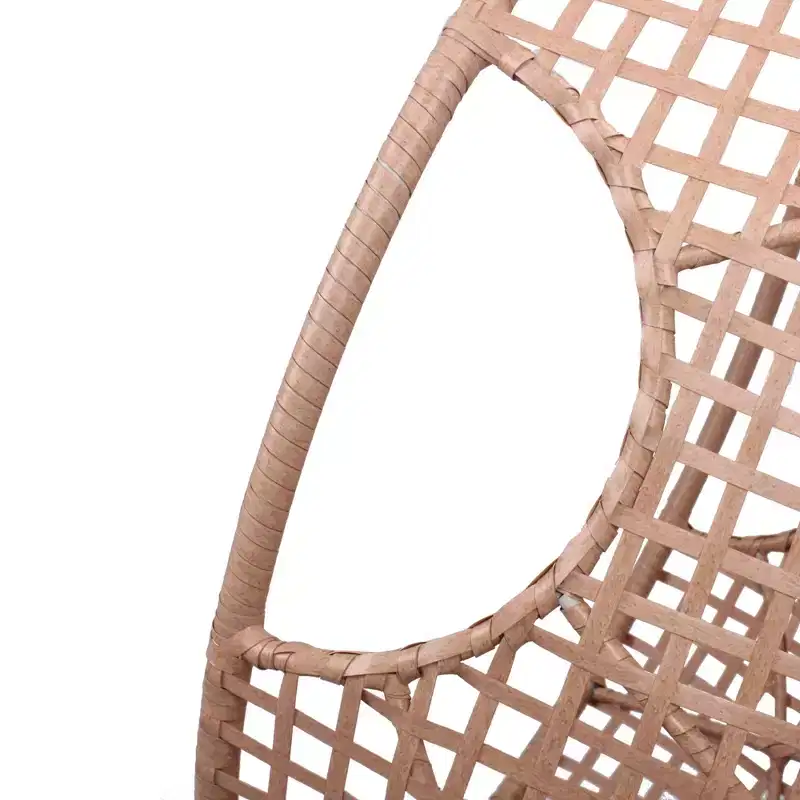 GDFStudio Larkin Modern Galvanized Steel and Polyester Upholstered Egg Chair