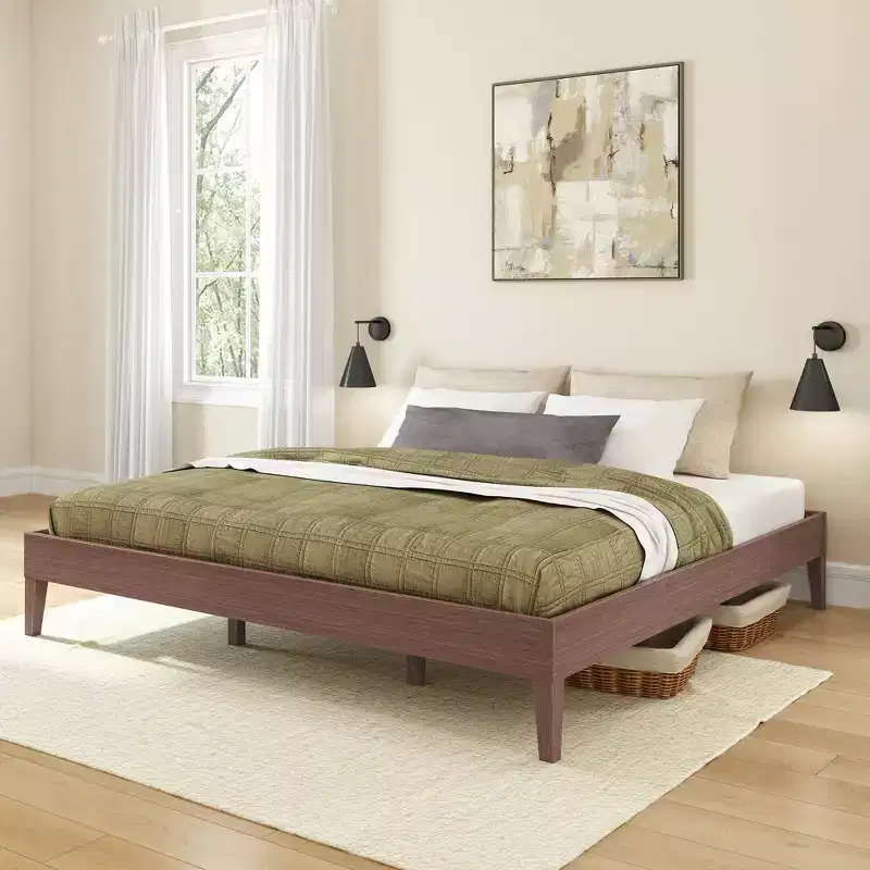 Now Furniture King Bed Frame, Wooden Platform Bed