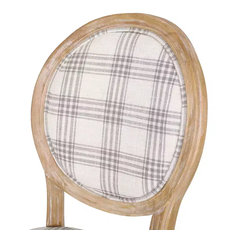 GDFStudio Newman Traditional Upholstered Rubberwood Dining Chairs (Set of 4)