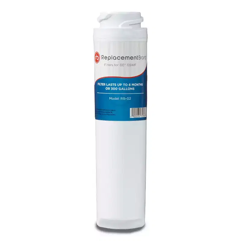 GE GSWF Comparable Refrigerator Water Filter: ReplacementBrand Fridge Filter, White, Plastic, Charcoal, 8.5" Height