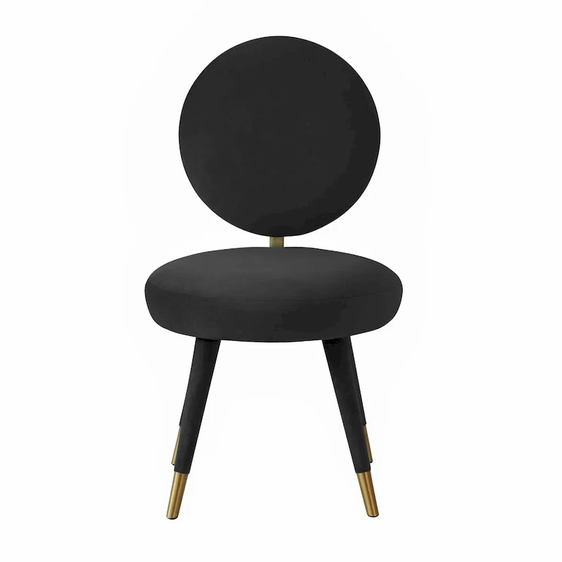 Kylie Oval-back Armless Velvet Dining Chair