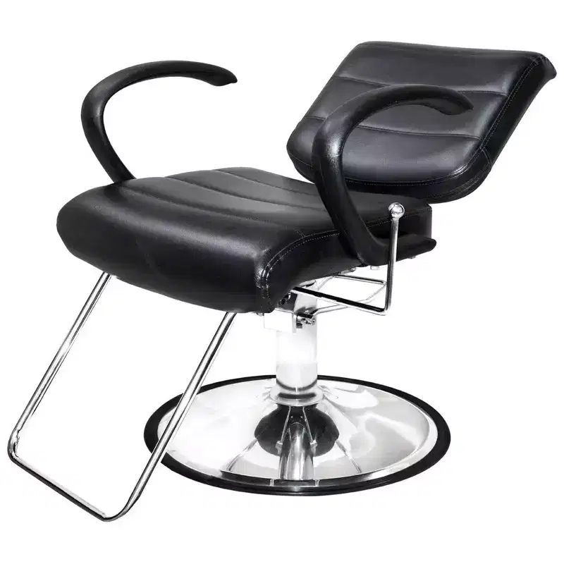 PureSana Chromium 2 Pack Salon Chairs, 360 Degree Swivel Seat, Kyler, Black