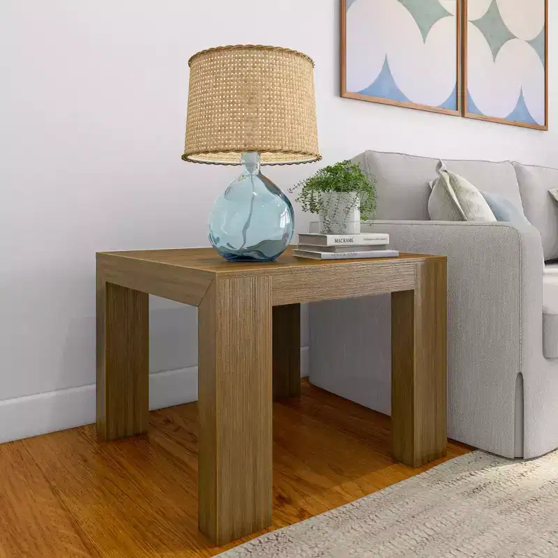 Modern Solid Wood Square Corner Side Table 32