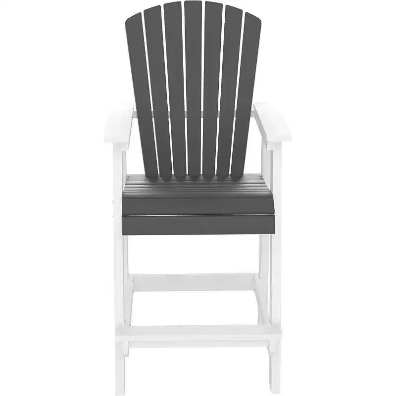 Bar Stools with High Back Footrest Set of 2 Barstools Outdoor Tall Chairs Counter Height Chairs Patio Bar Stool Chair Armrest Stools Black White