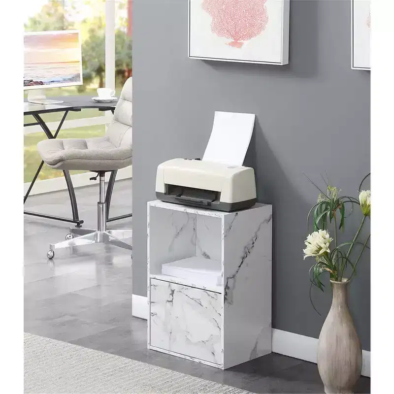 45 in H x 90 in W Plastic Utility Storage Cabinet with 1 Door and 2 Shelves
