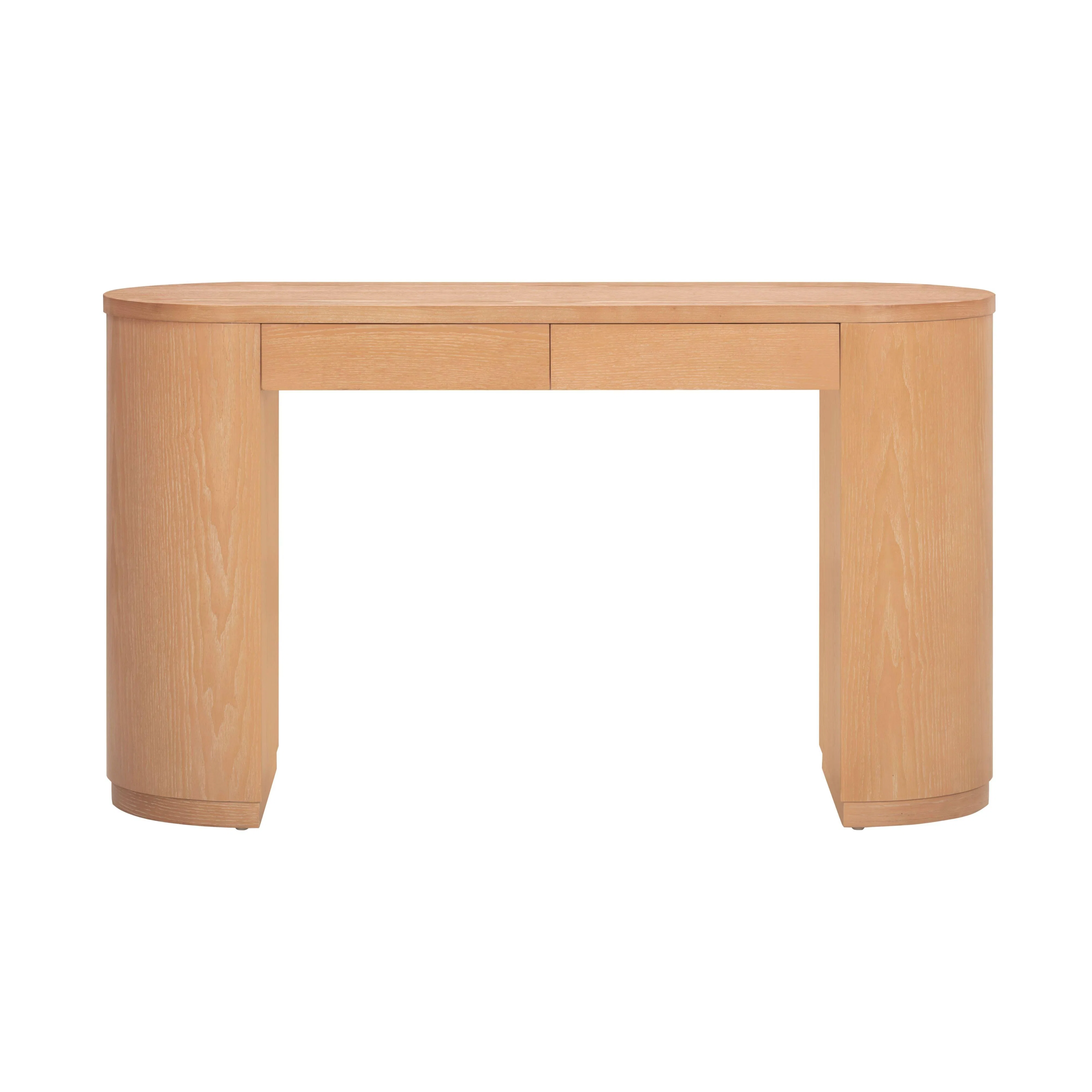 52 Wood 2-Drawer Writing Desk