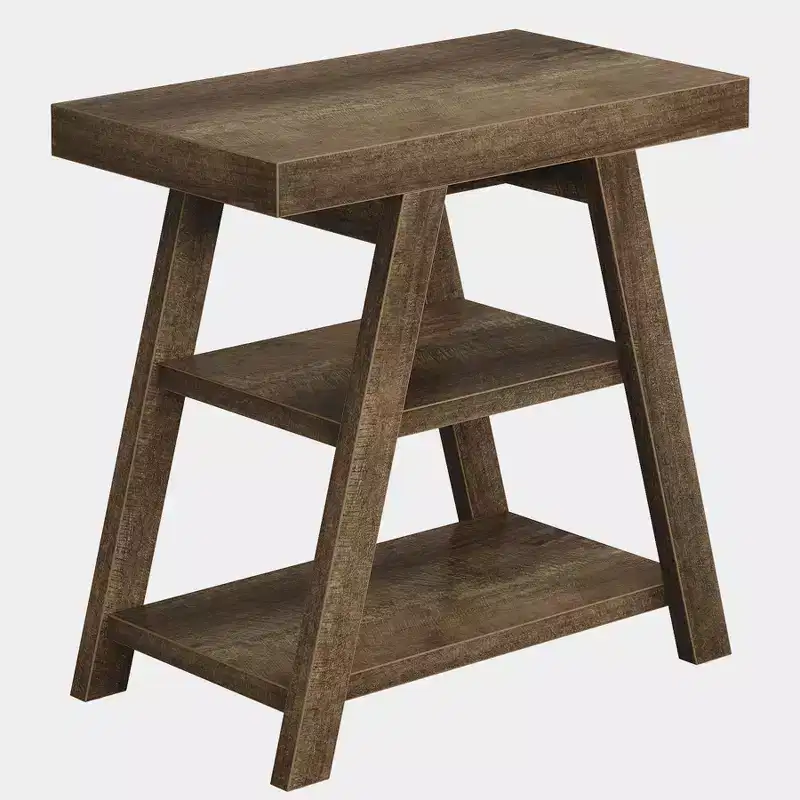 Farmhouse 3-Tier End Table for Living Room
