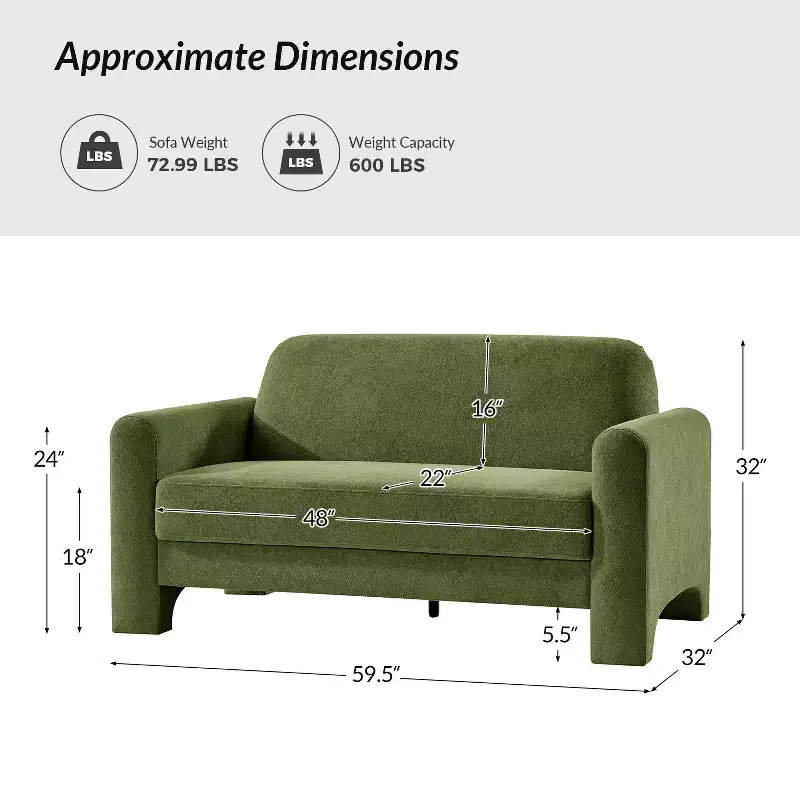 Felisa Modern Loveseats Sofa|ART OF LIVING DESIGNS