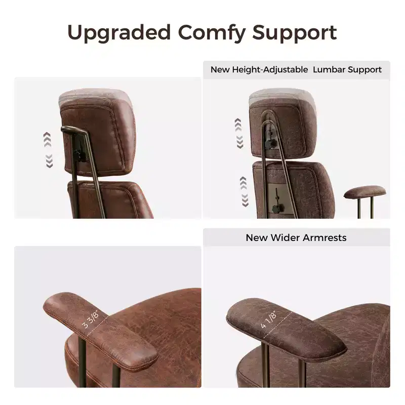 Faux Suede Fabric High Back Office Chair
