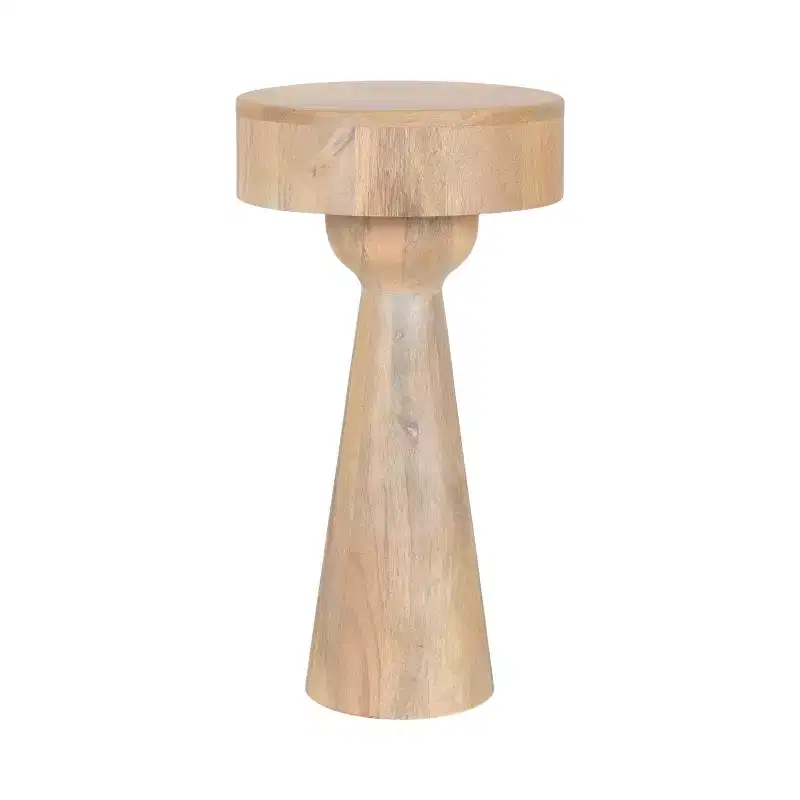 Wood Side Table, Natural, 12x12x22