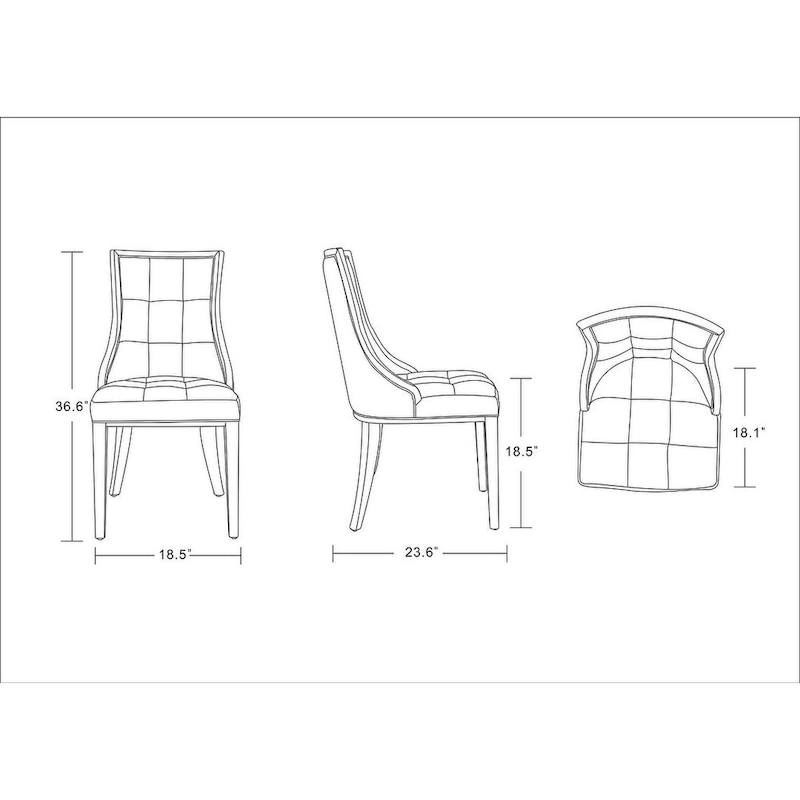Fifth Avenue Cream and Walnut Faux Leather Dining Chair (Set of Two)