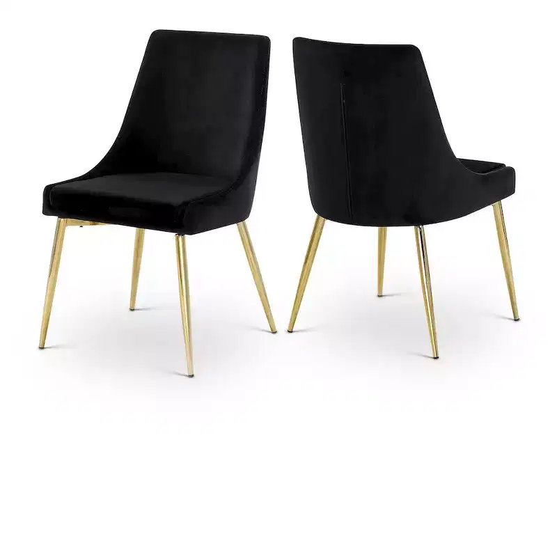 Meridian Furniture Karina Velvet Dining Chair, Set of 2