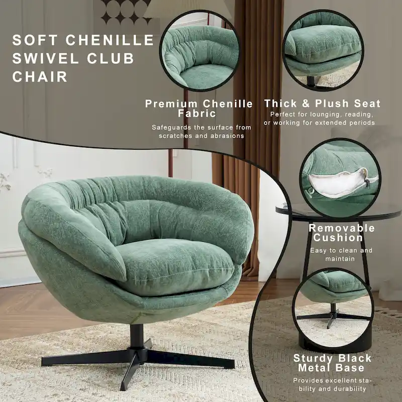 Liamer Swivel Club Chair by Christopher Knight Home