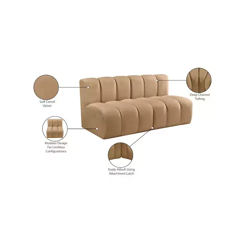 Meridian Furniture,Arc Velvet Modular Sofa