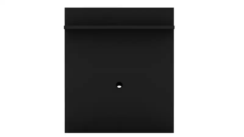 35.43 Mid-Century Modern TV Panel with Overhead Decor Shelf
