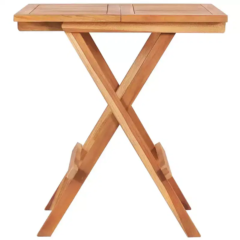 Bistro Table Natural Teak Solid teak wood 23.6x23.6x25.6 in