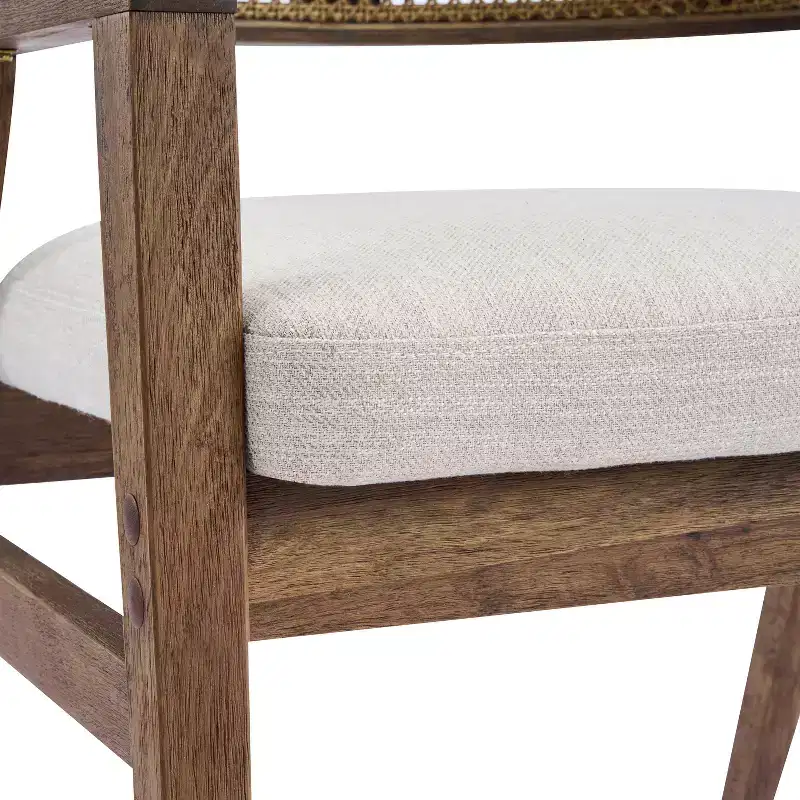 Christopher Knight Home Bennett Mid-Century Modern Wood 5-Piece Extendable Dining Set with Table and 4 Upholstered Cane Back Chairs