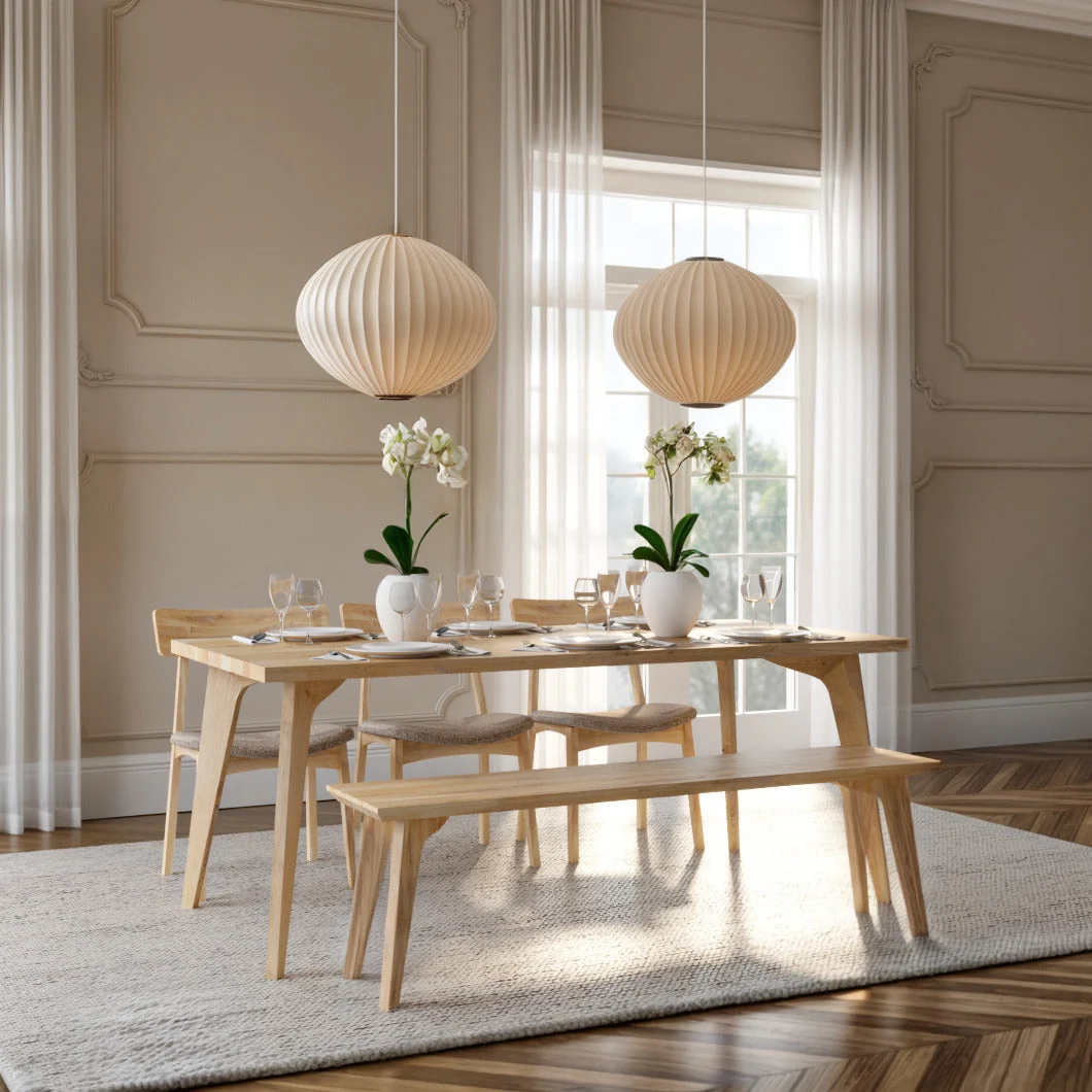 Oak Dining Table - Handcrafted from solid wood - this exquisite solid oak dining table from the collection is a stunning