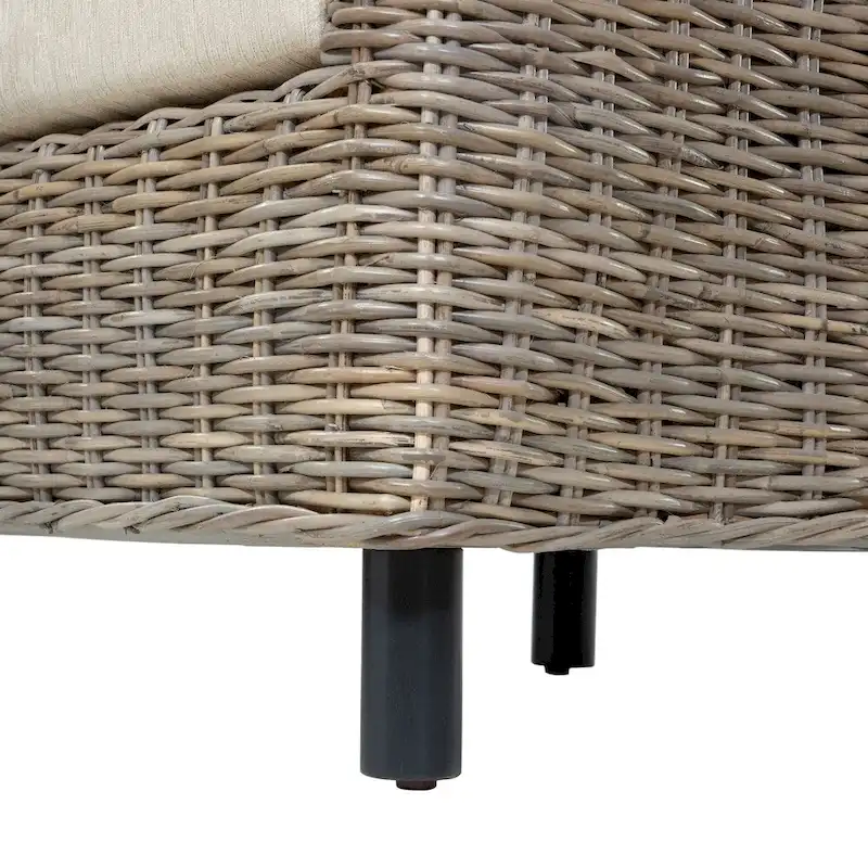 Furniture of America Lali Rustic Kubu Rattan Wicker Armchair