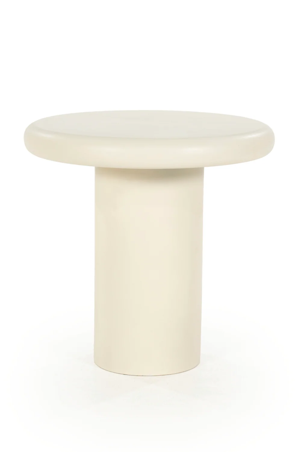White Round Pedestal Side Table