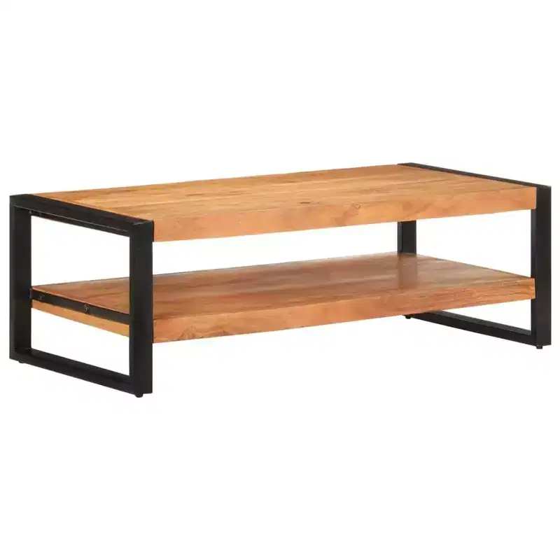 XL Coffee Table Mixed Solid reclaimed wood and powder-coated iron