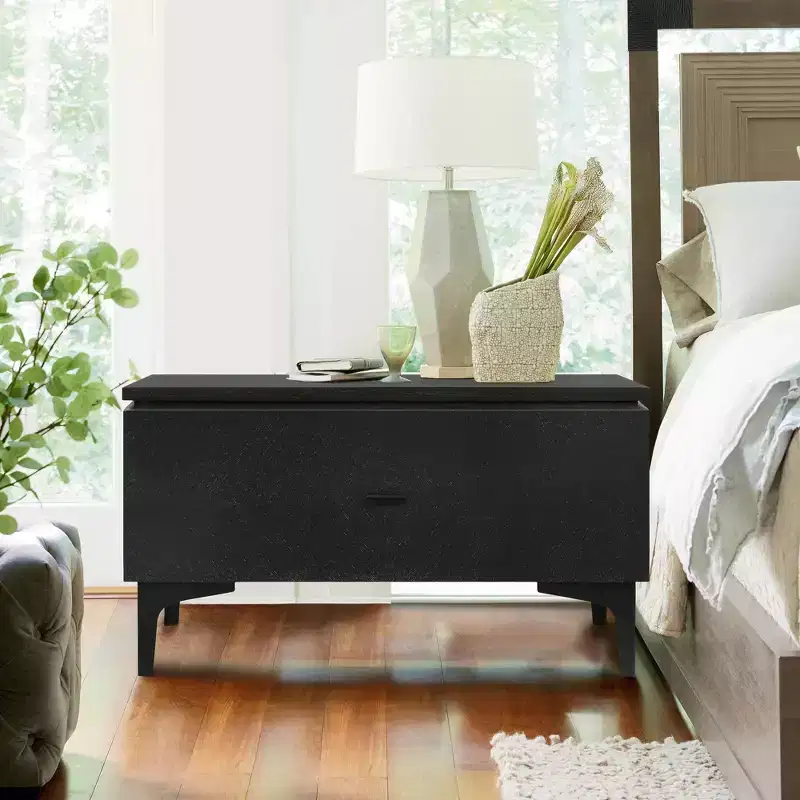 1 Drawer Nightstand Black