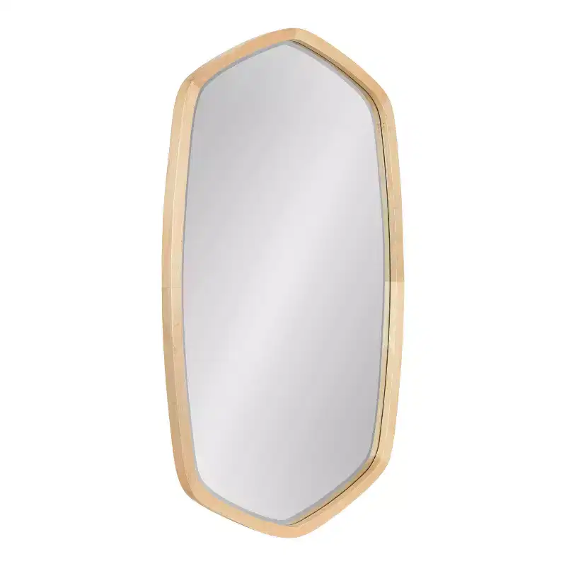 Kate and Laurel McLean Hexagon Framed Wall Mirror , 20x36, Natural
