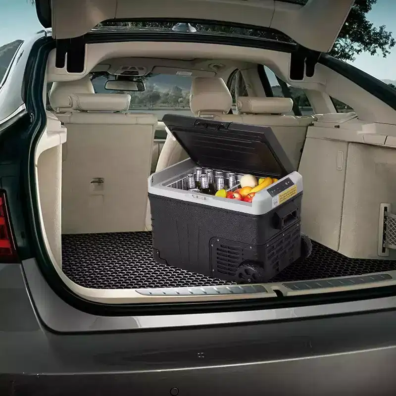 Acekool 37QT Dual-Power Car & Home Storage with Wheels - Cooling/Warming from -4F to 68F (Black)