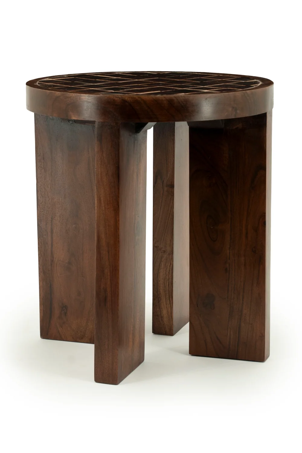 Brown Ceramic Side Table