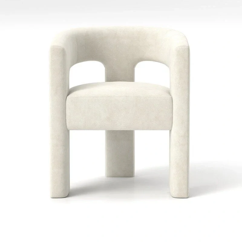 SEYNAR Modern Glam Velvet Upholstered Dining Chair, Open-Back Accent Chair Set of 6