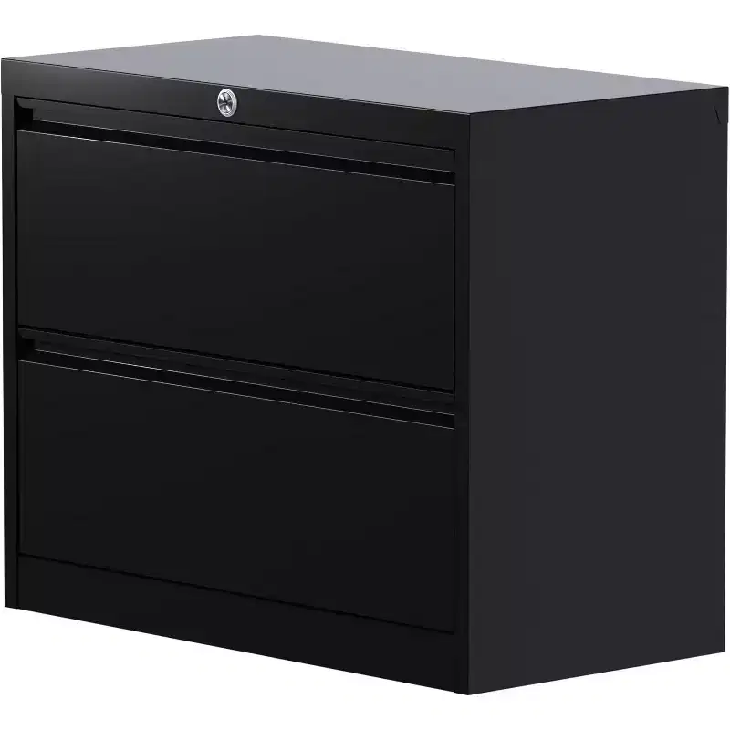 2 Drawer Lateral File Cabinet with Lock, Filing Cabinets for Home Office, Storage Cabinets for Hanging Files Letter/Legal/F4/A4