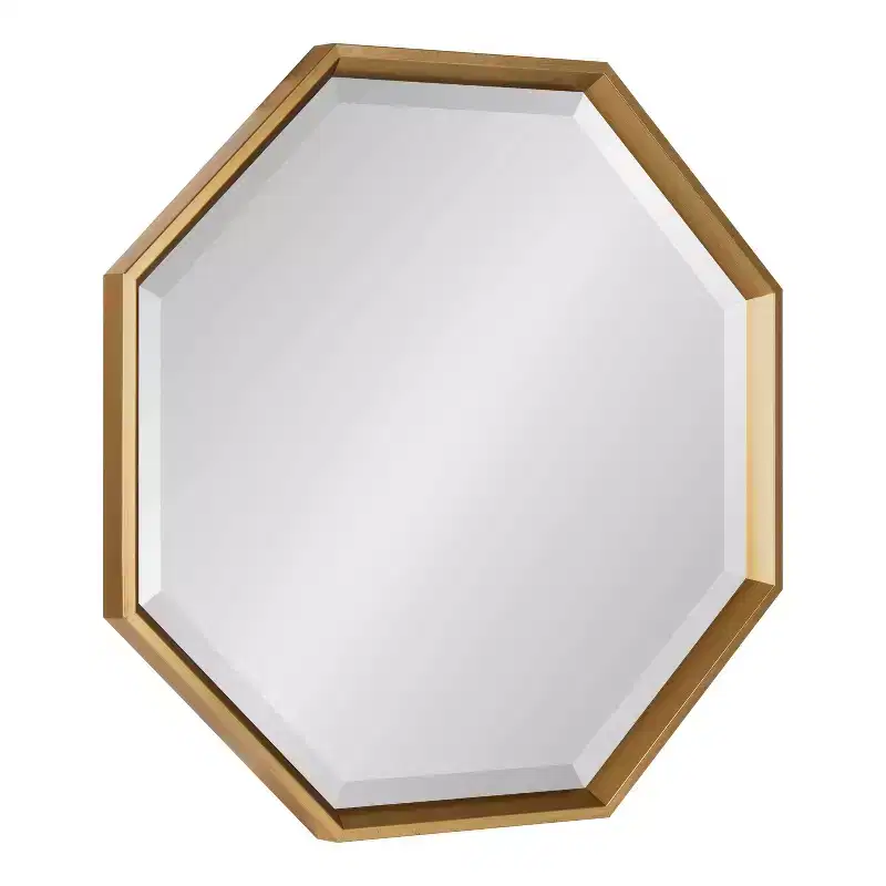 Octagon Wall Mirror - Gold, Plastic Frame, 24 x 24 in.